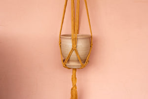 Macrame Hanger By Curtis - Mustard