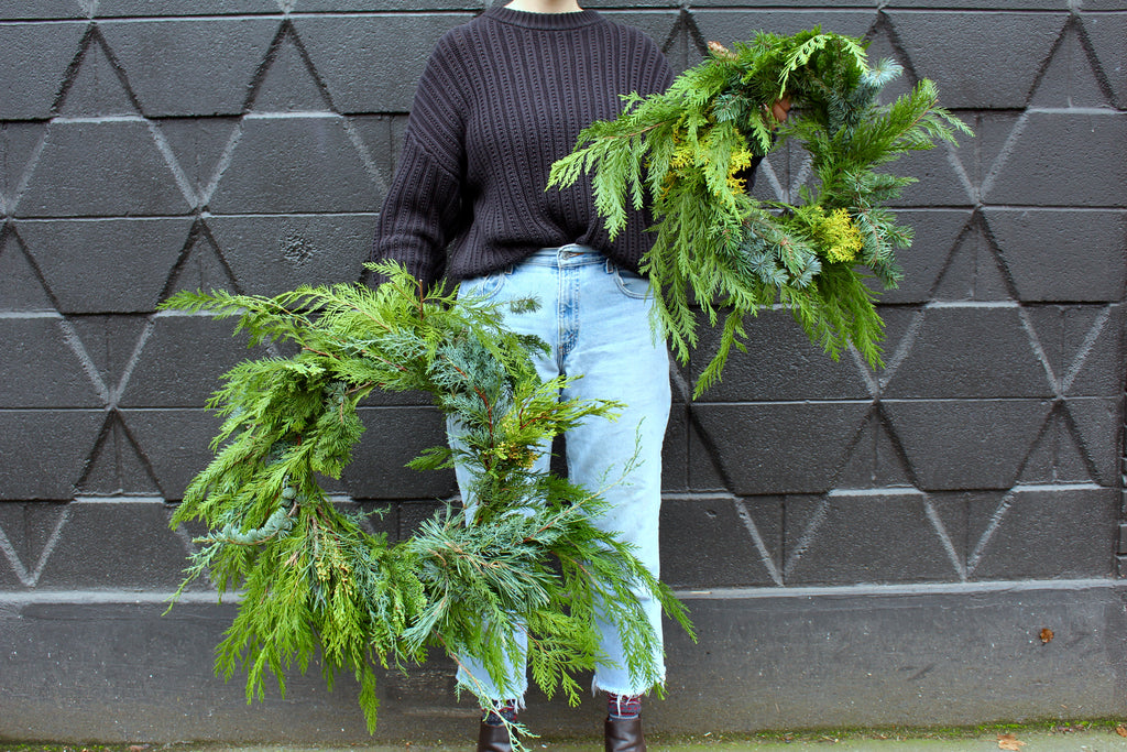 Evergreen wreaths <br>December 2nd, 8th, 16th, or 17th